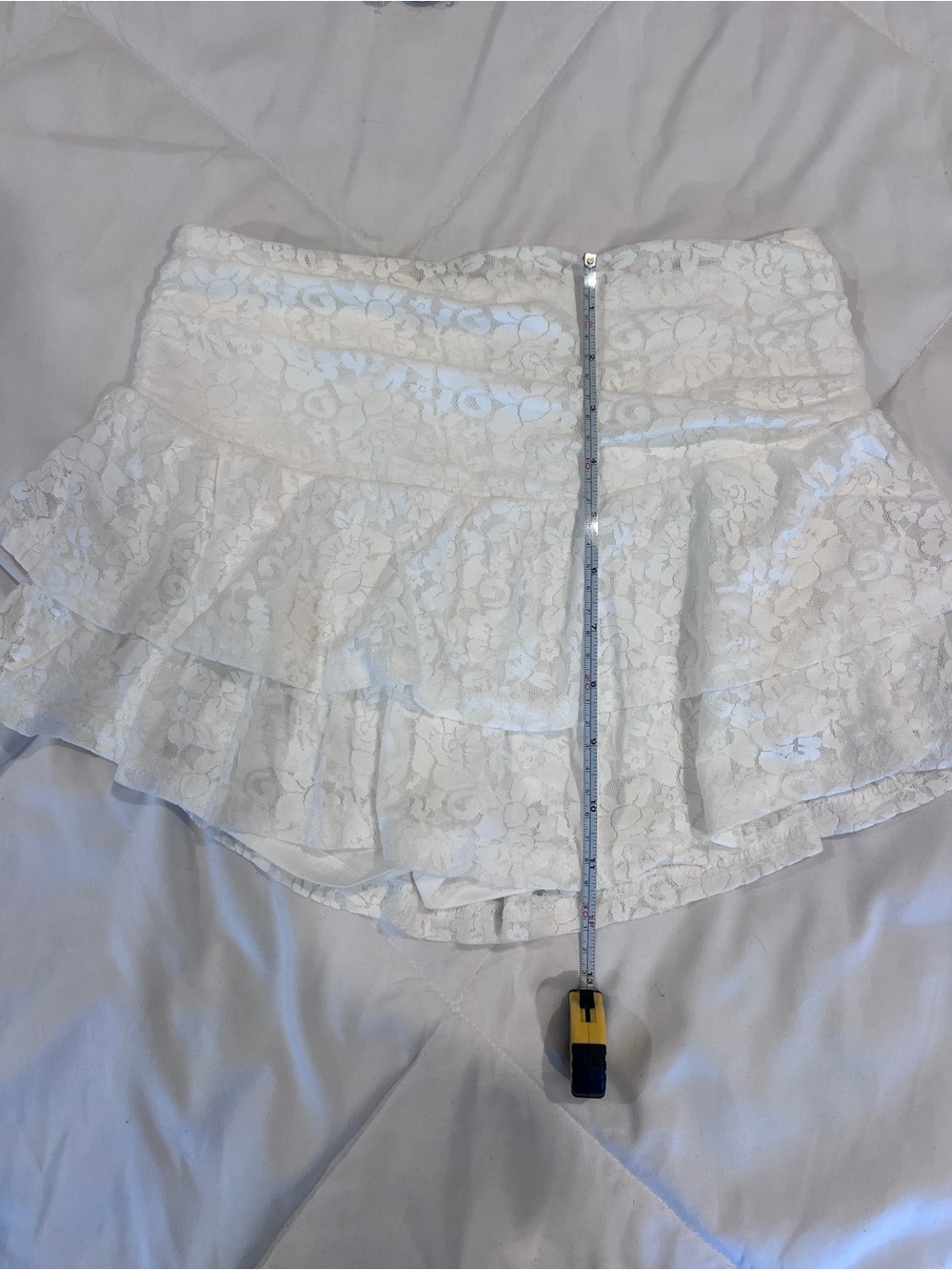 White Lace Ruffle Women’s Skirt